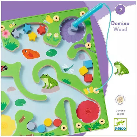 Djeco Лабиринт Лабиринт от цветове и форми Жаба от дърво за 24++ месеца