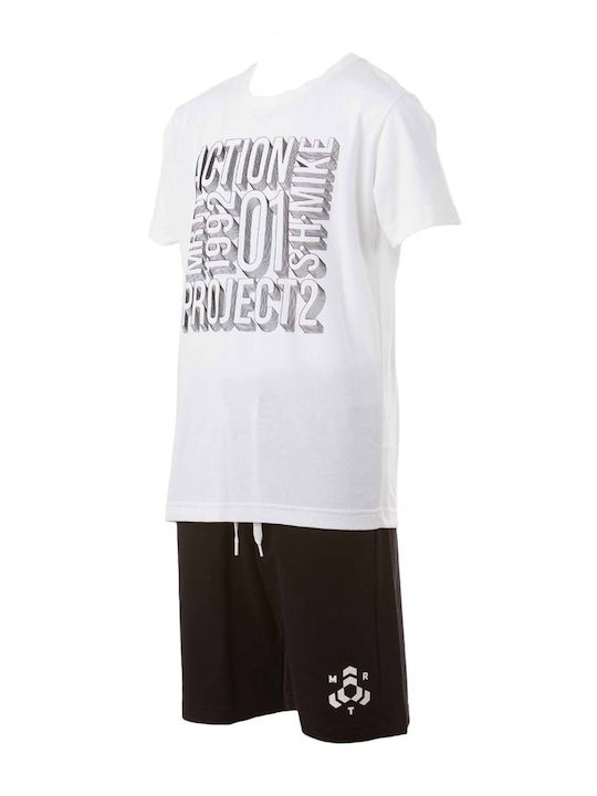 Amaretto Junior boy set "thunder" A12117 White black