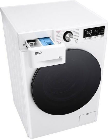 LG Πλυντήριο-Στεγνωτήριο Ρούχων 10kg/6kg Ατμού 1400 Στροφές με Wi-Fi