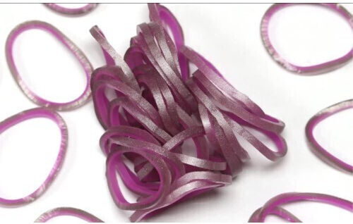 Rainbow Loom Haargummis Medieval rosa Gummibänder