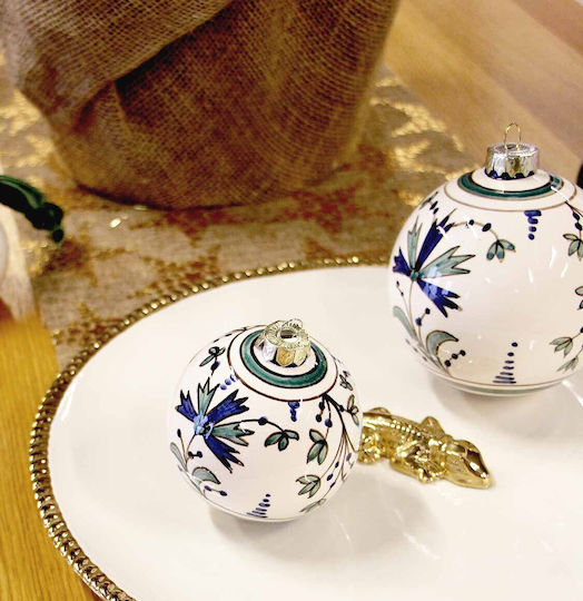 Hanging Ball Ornament Ornament Ceramic White