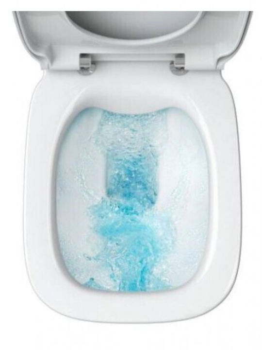 Bianco Ceramica Delia Floor-Standing Toilet Bottom Siphon Rimless with Flush with Slim Cover Soft Close White