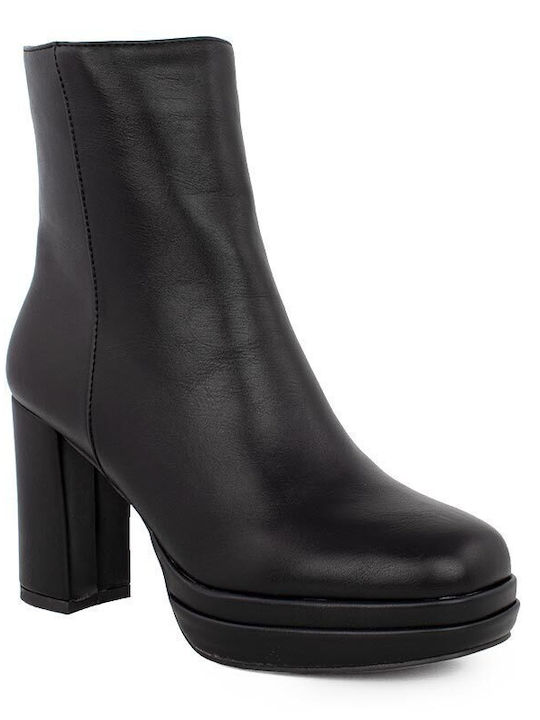 Seven Women's Ankle Boots with High Heel Black