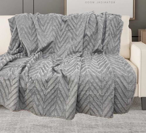 Linea Home Zic Zac Αντιολισθητικό Ριχτάρι Τριθέσιου Καναπέ Γούνινο 180x300εκ. Γκρί LH2021864-3