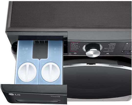 LG Πλυντήριο-Στεγνωτήριο Ρούχων 13kg/7kg Ατμού 1400 Στροφές με Wi-Fi