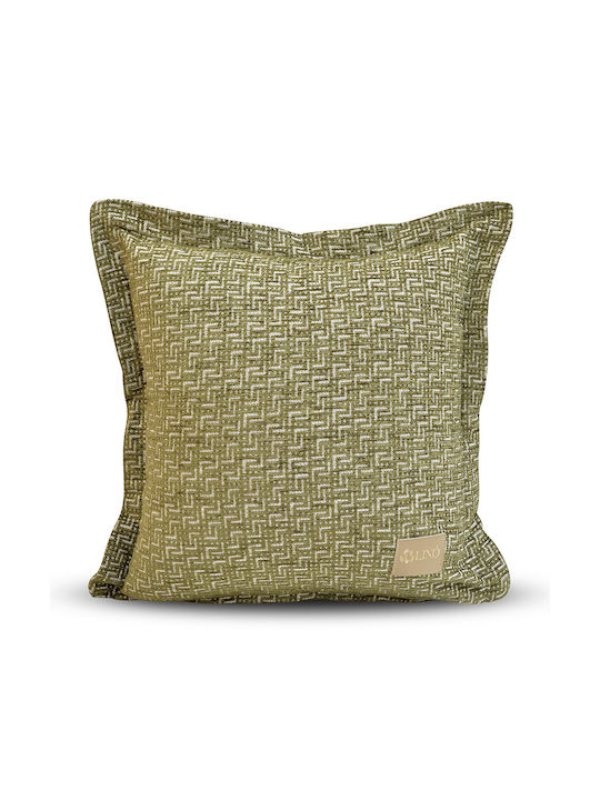 Lino Home Decorative Pillow Case Angollo - Winter Olive 45x45cm.