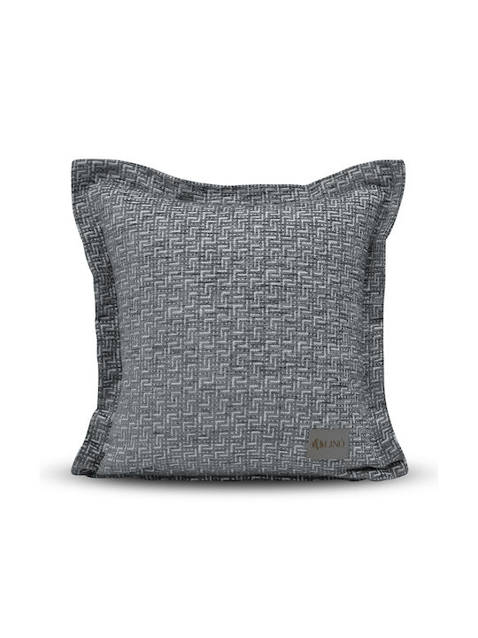 Lino Home Decorative Pillow Case Angollo - Winter Dark Grey 45x45cm.