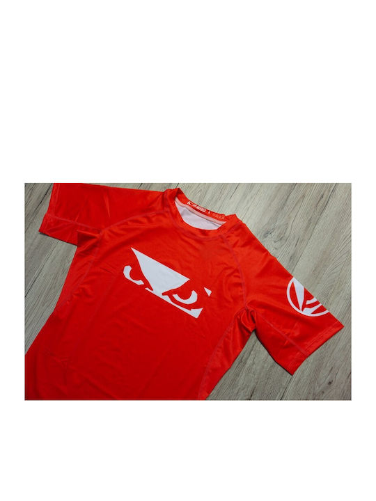 Bad Boy Short Sleeve Shirt BBRS166 for Jiu-Jitsu Red