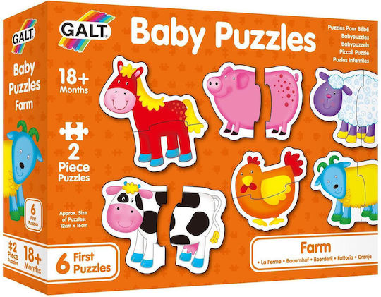 Puzzle Pentru Copii Baby Farm 2 Piese Galt Toys
