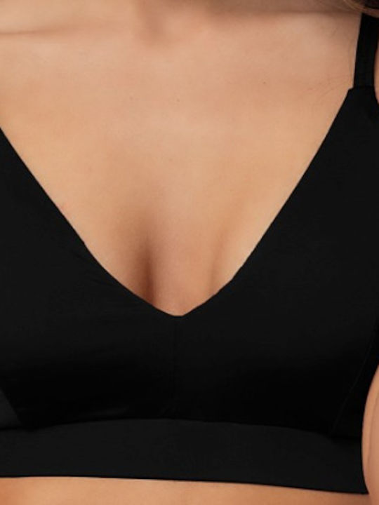 Minerva Schwarz Damen Bralette-BH