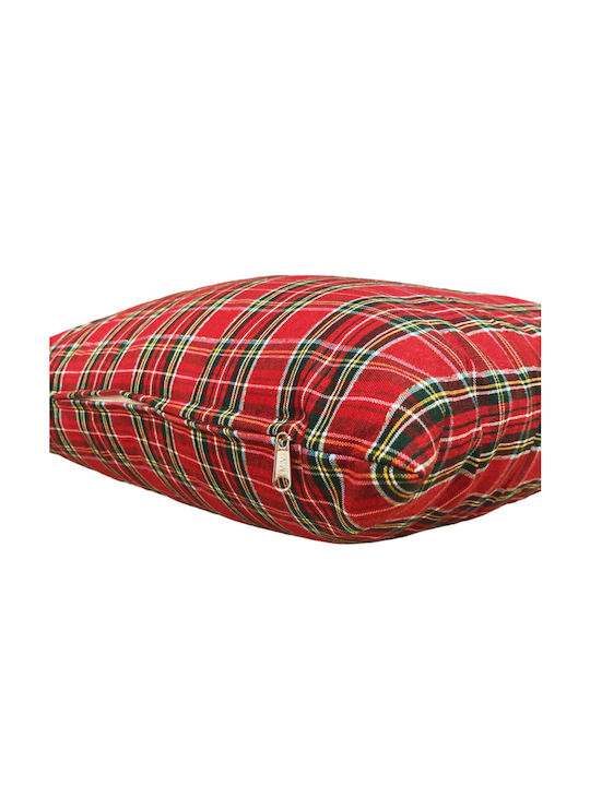 Decotelia Weihnachtsdekoratives Kissen Platz Rot 45x45cm