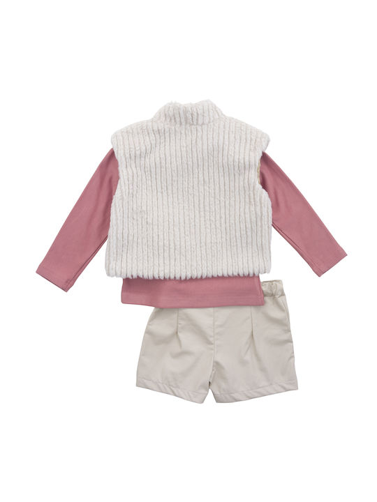 Babylon Kids Set with Shorts Winter 3pcs Beige