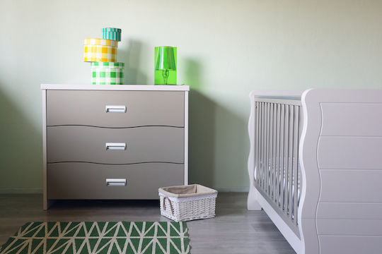 Bellatrix Baby Dresser with 3 Drawers Brown 105x55x90cm