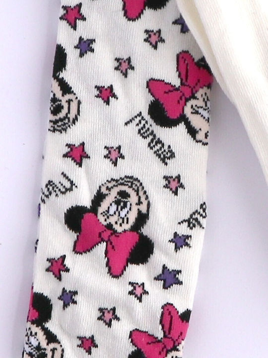 Disney Παιδικό Καλσόν Εκρού Minnie Mouse