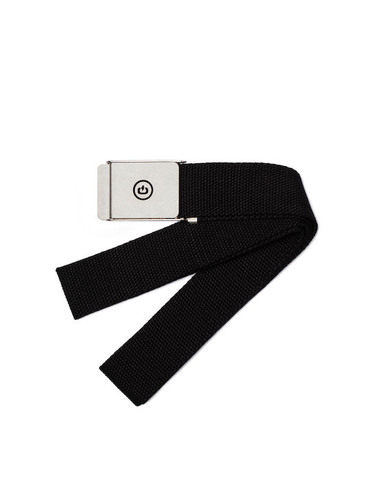 Elastic Men's Belt Fabric Webbing Belt Black