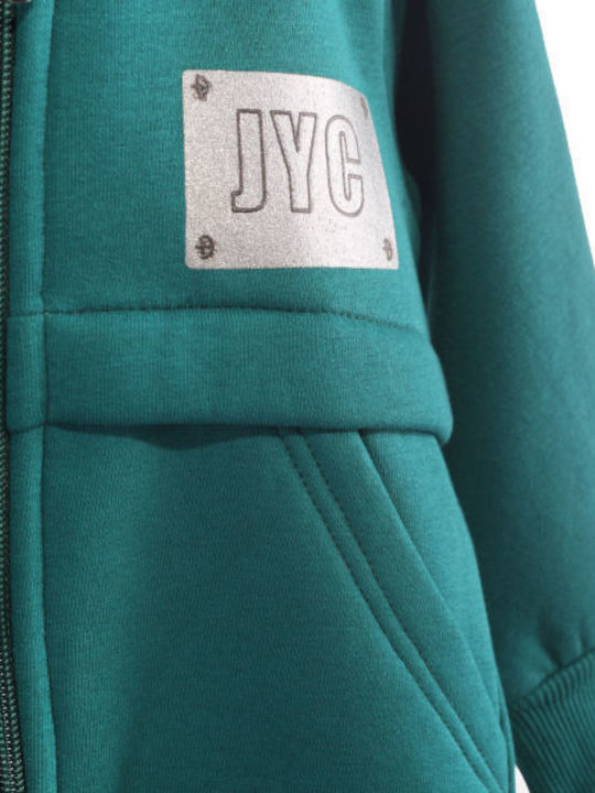 Joyce Cardigan pentru copii din material frotirat Green