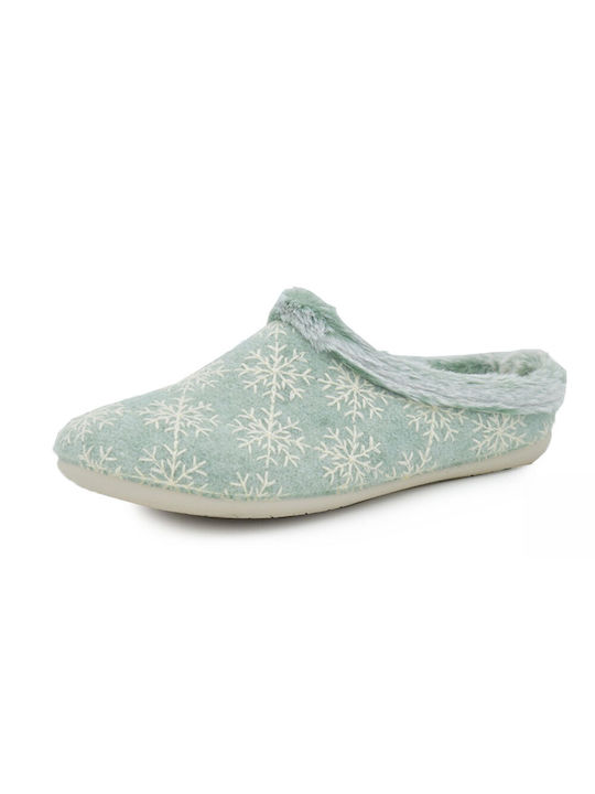 Plumaflex Winter Women's Slippers in Green color