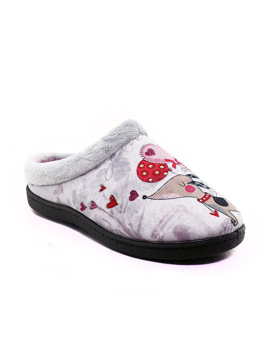 Plumaflex Winter Women's Slippers in Gray color