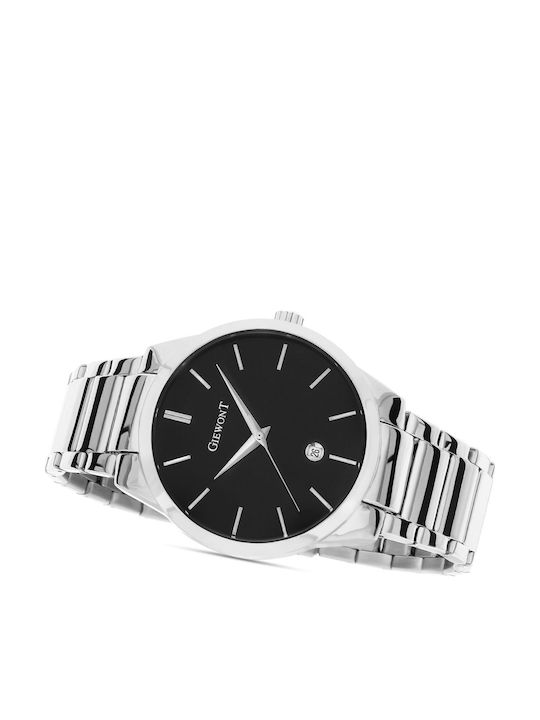 Giewont Men's Watch Battery with Silver Metal Bracelet
