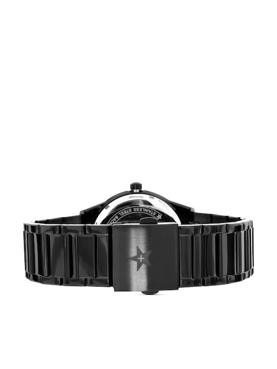 Giewont Herrenuhr Batterie mit Schwarz Metallarmband