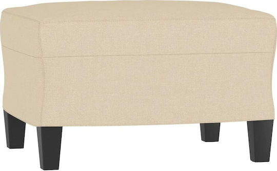 Sessel mit Fußhocker Cream 78x77x80cm