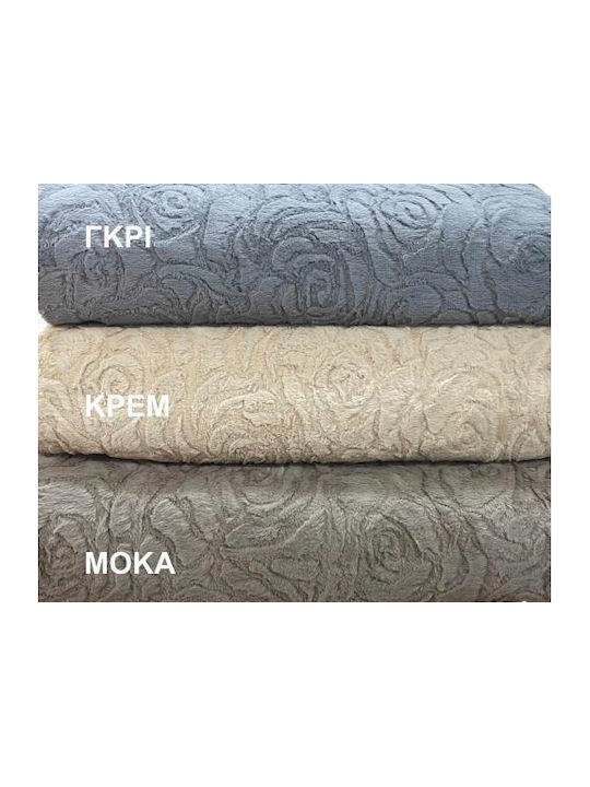Linea Home Ριχτάρι Τριθέσιου Καναπέ Rossa Αντιολισθητικό 180x300εκ. Μόκα