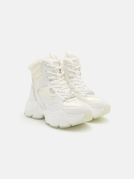 Buffalo Binary Snow Women's Ankle Boots White