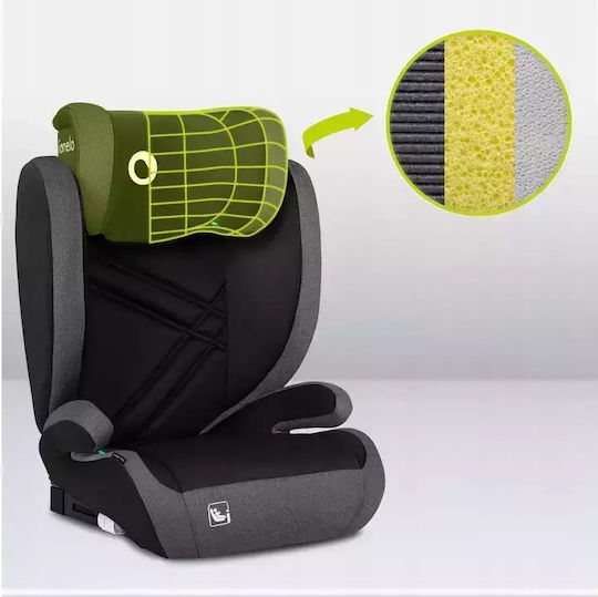 Lionelo Hugo Baby Car Seat High-back Booster i-Size with Isofix Black Gray 15-36 kg