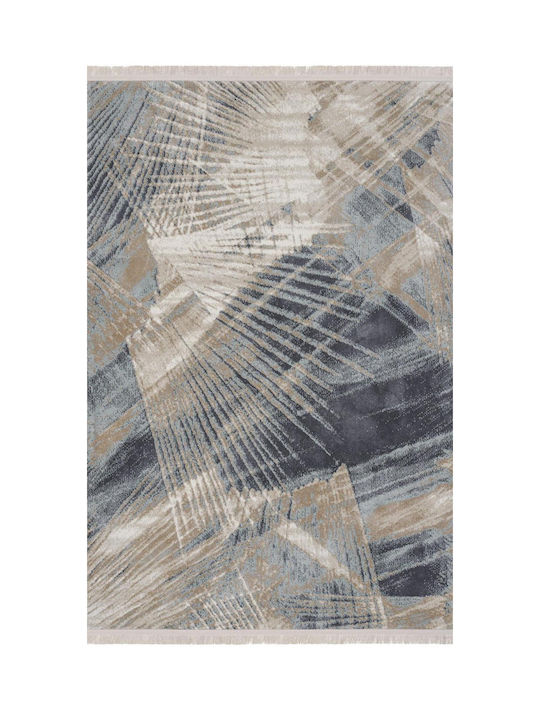 Saray Home Palermo Rug Rectangular with Fringes Grey - Blue