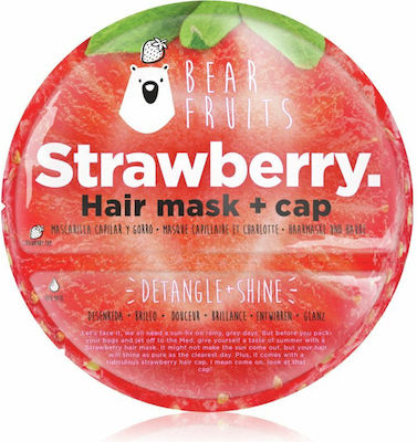 Bear Fruits Strawberry Haarmaske & 1 Kappe für Reparatur 20ml