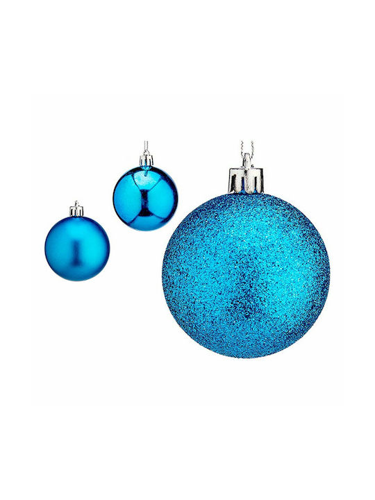 Krist+ Christmas Plastic Set Ornaments Blue 8pcs