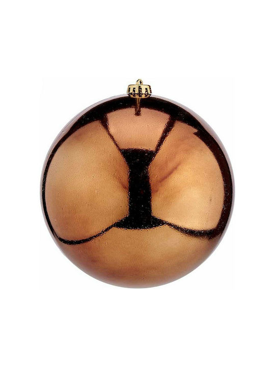 Krist+ Christmas Plastic Ball Ornament Brown 20cm