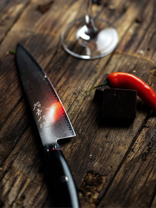 Yaxell Super Gou Ypsilon Knife Gyuto from Damascus Steel 20cm