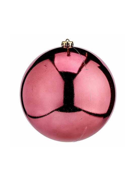 Krist+ Christmas Plastic Ball Ornament Pink 20cm 12pcs