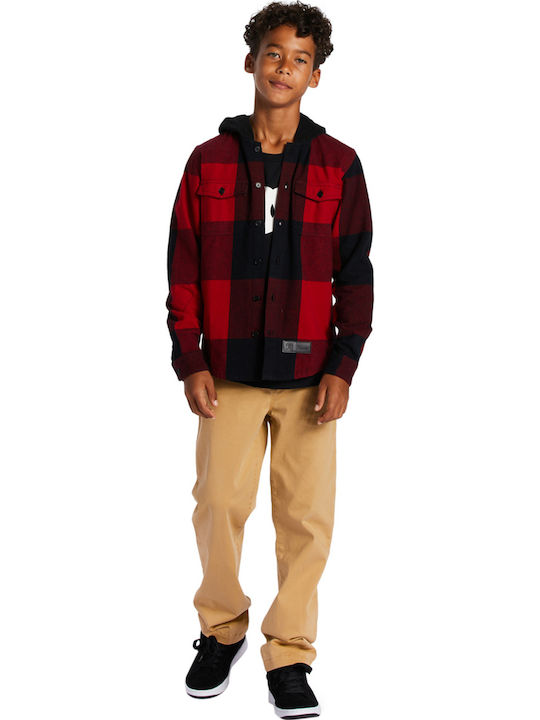 Kinder Geprüft Hemd Langarm XRKR/CHILI PEPPER/ BLACK PLAID Ruckus