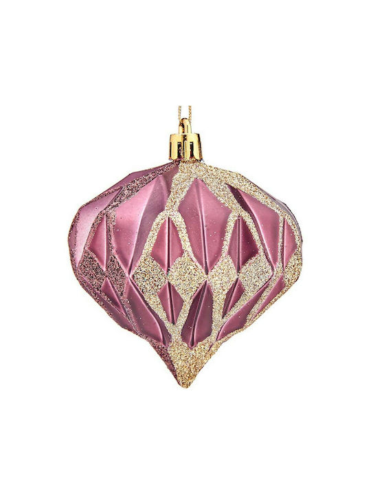 Krist+ Weihnachtshänger Kugel Ornament Plastik Rosa 10cm