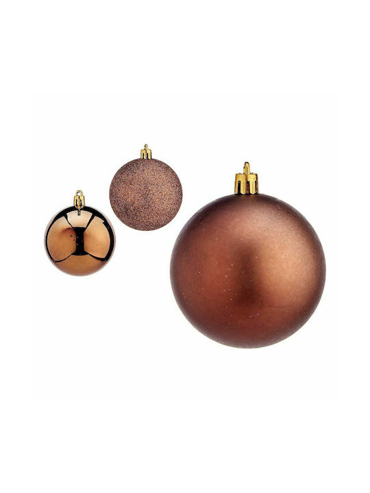 Krist+ Ornament de Crăciun Set Plastic Brown 7buc Set de 36buc