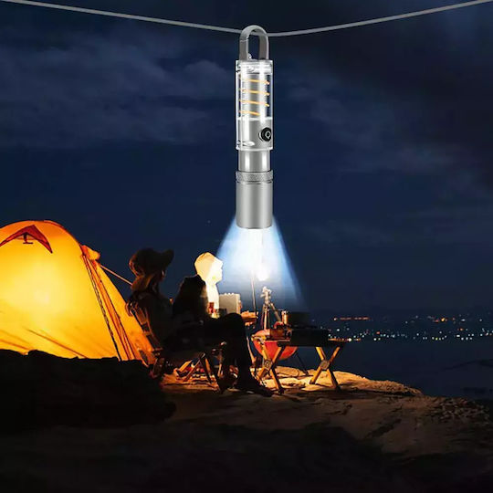 Andowl Wiederaufladbar Taschenlampe LED Grau
