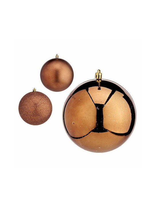 Krist+ Ornament de Crăciun Set Plastic Brown 13x12buc Set de 6buc