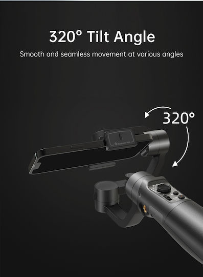 Hohem iSteady Mobile+ Kit Phone Gimbal with 3 Axis Stabilization and 13 Operating Hours Black