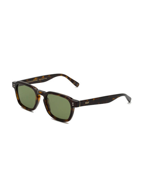 Retrosuperfuture Sunglasses with Brown Tartaruga Plastic Frame and Green Lens LUCE-KVT