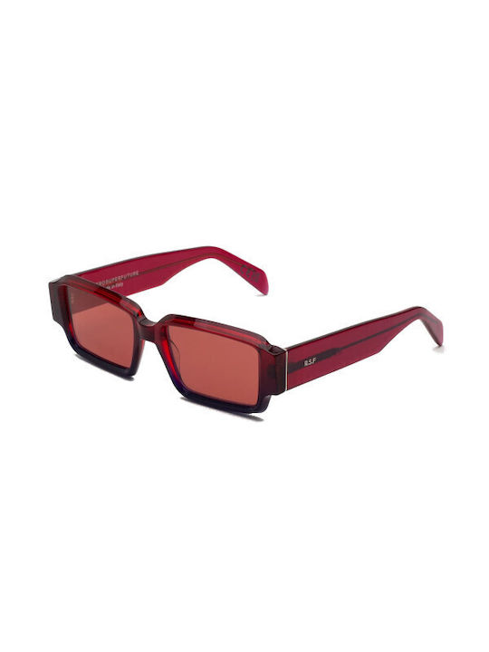 Retrosuperfuture Women's Sunglasses with Burgundy Plastic Frame and Red Lens ASTRO-RCH