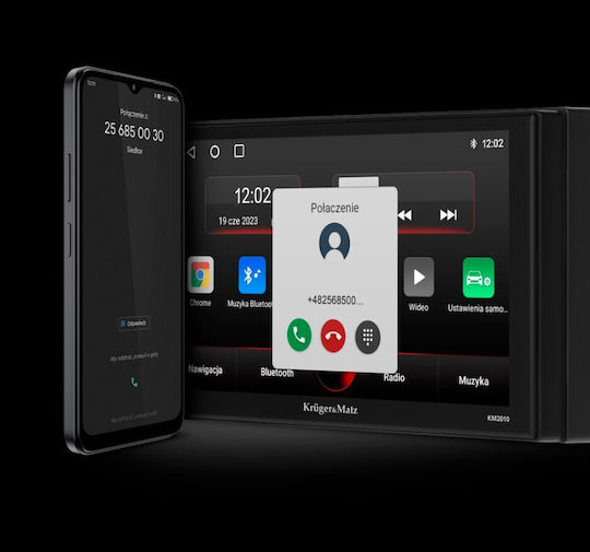 Kruger & Matz Ηχοσύστημα Αυτοκινήτου 2DIN (Bluetooth/USB/WiFi/GPS/Apple-Carplay/Android-Auto) με Οθόνη Αφής 7"