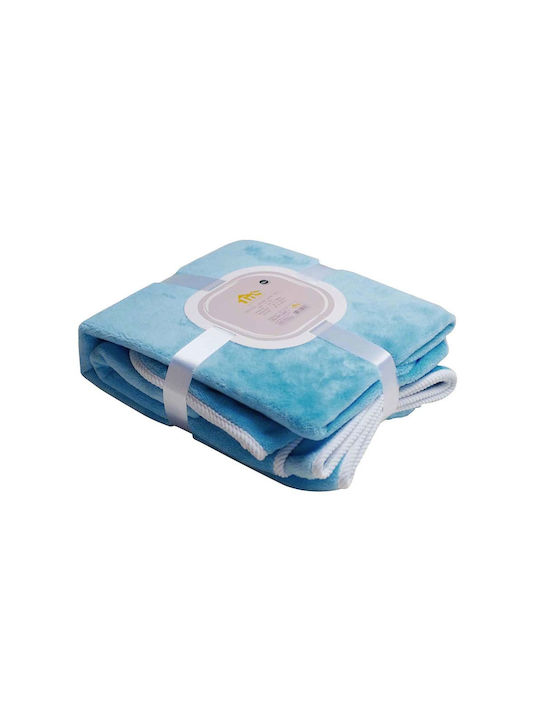 TnS 3pc Bath Towel Set Blue