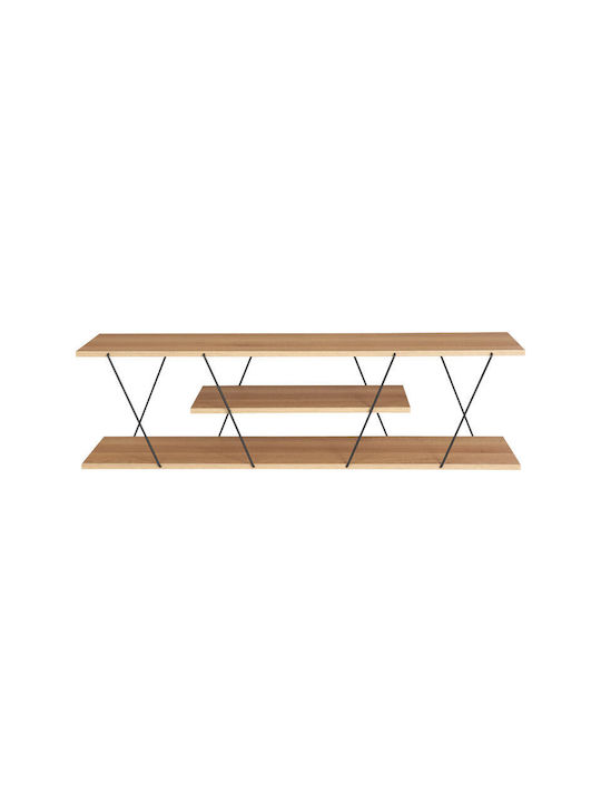 TV Stand Wooden Tars Sonoma / Black L120xW30xH33cm
