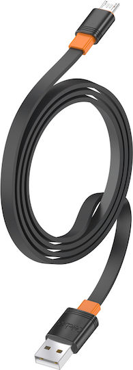 Celebrat Flach USB 2.0 auf Micro-USB-Kabel Schwarz 1m (CB-33A-M-BK) 1Stück