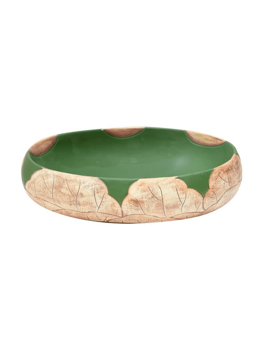 vidaXL Deasupra Blatului Chiuvetă Ceramică 59x40x15cm Green and Brown