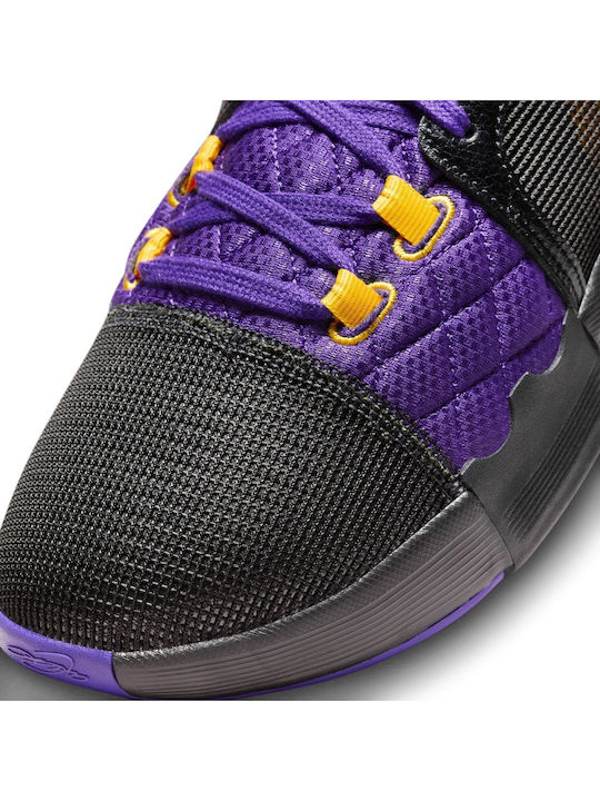 LeBron Witness 8 Ψηλά Μπασκετικά Παπούτσια Μαύρο / Field Purple / University Gold