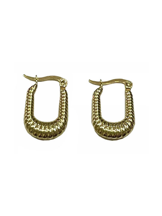 Tatu Moyo Earrings Hoops made of Steel Gold Plated