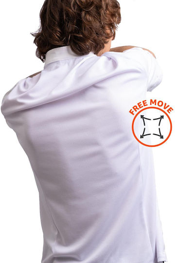 strongAnt Coat Chef 100% Microfiber White with Short Sleeve
